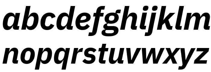IBM Plex Sans Bold Italic Font LOWERCASE
