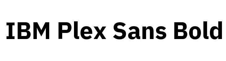 IBM Plex Sans Bold  免费字体下载