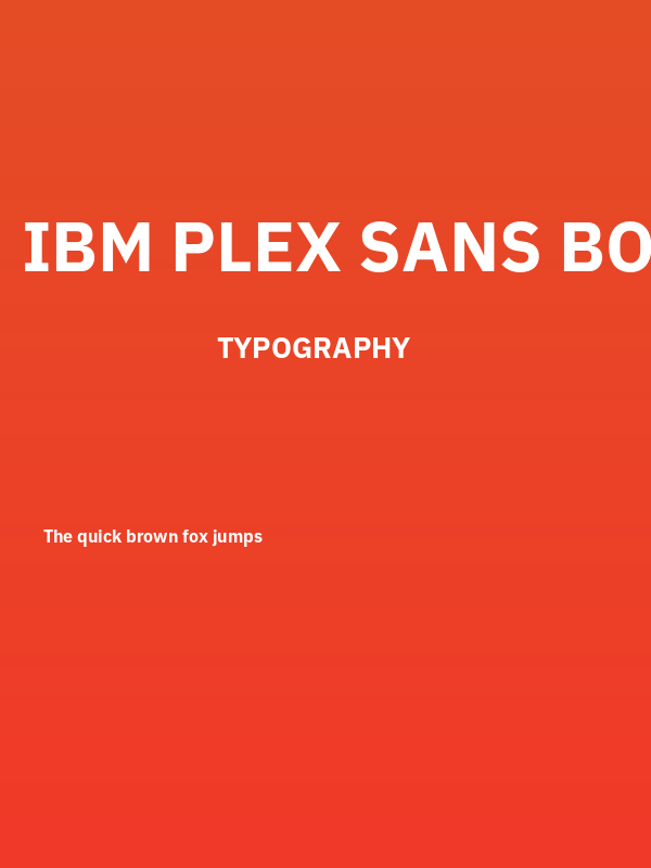 IBM Plex Sans Bold Poster
