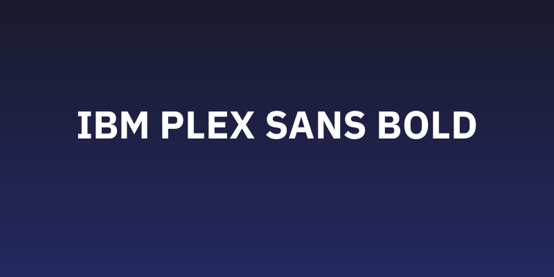 IBM Plex Sans Bold Social Header