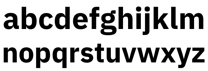 IBM Plex Sans Bold Font LOWERCASE