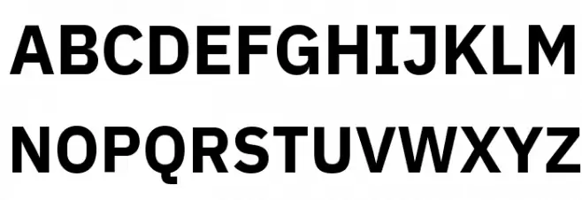 IBM Plex Sans Bold Caratteri MAIUSCOLE