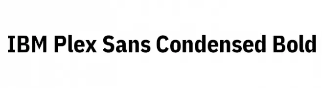 IBM Plex Sans Condensed Bold  नि: शुल्क फ़ॉन्ट्स डाउनलोड