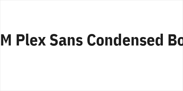 IBM Plex Sans Condensed Bold Logo