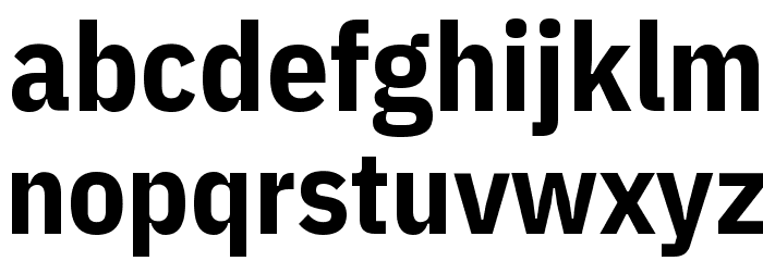 IBM Plex Sans Condensed Bold Font LOWERCASE