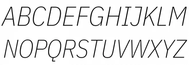 IBM Plex Sans Condensed ExtraLight Italic
