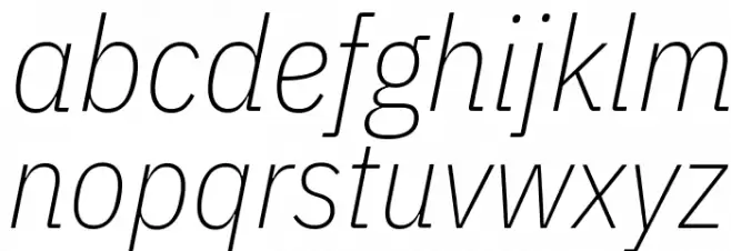 IBM Plex Sans Condensed ExtraLight Italic