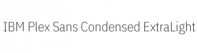 IBM Plex Sans Condensed ExtraLight  Fuentes Gratis Descargar