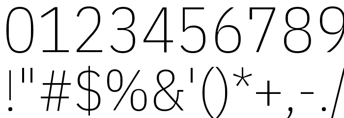 IBM Plex Sans Condensed ExtraLight Font OTHER CHARS
