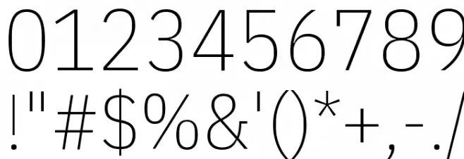 IBM Plex Sans Condensed ExtraLight Font OTHER CHARS