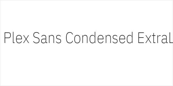 IBM Plex Sans Condensed ExtraLight Logo