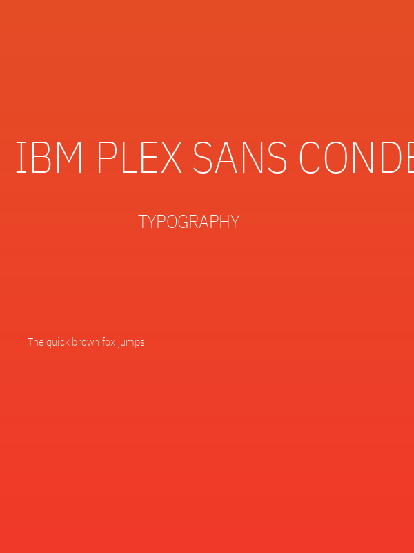 IBM Plex Sans Condensed ExtraLight Poster
