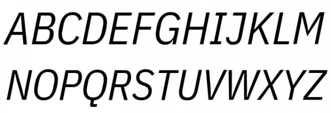 IBM Plex Sans Condensed Italic Fonte MAIÚSCULAS