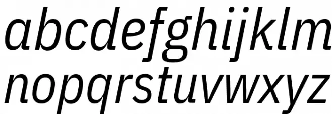 IBM Plex Sans Condensed Italic 字体 小写