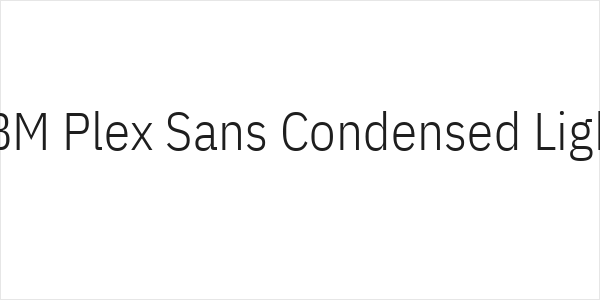 IBM Plex Sans Condensed Light Logo