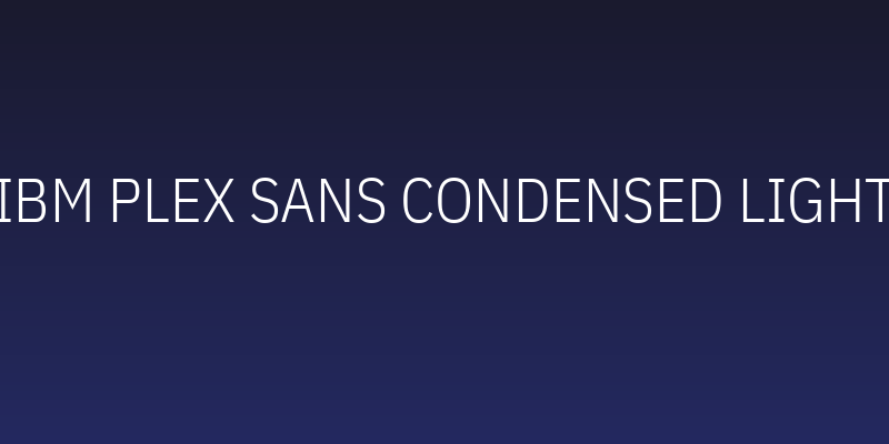 IBM Plex Sans Condensed Light Social Header
