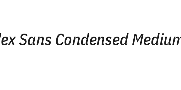 IBM Plex Sans Condensed Medium Italic Logo