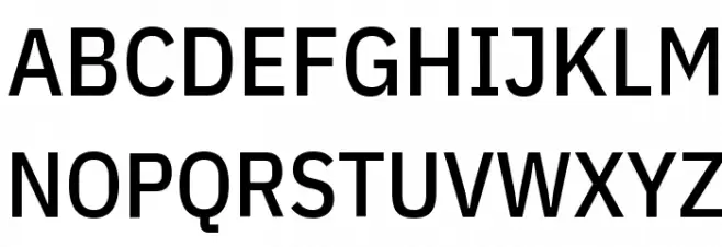 IBM Plex Sans Condensed Medium Шрифта ВЕРХНИЙ