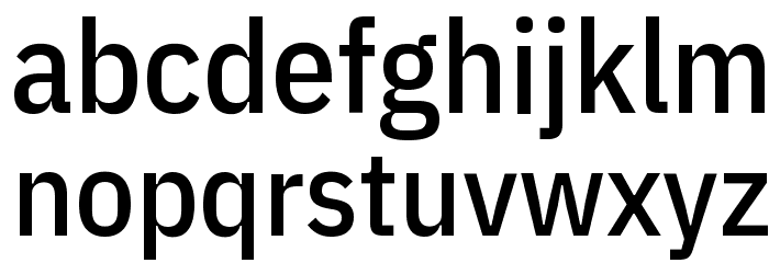 IBM Plex Sans Condensed Medium Font LOWERCASE