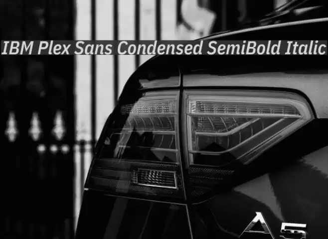 IBM Plex Sans Condensed SemiBold Italic フォント examples
