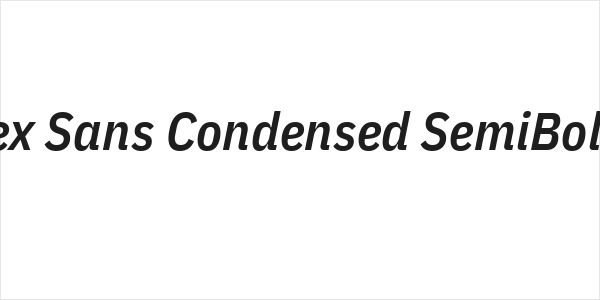 IBM Plex Sans Condensed SemiBold Italic Logo