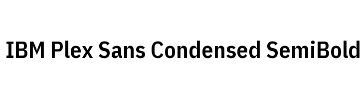 IBM Plex Sans Condensed SemiBold Font