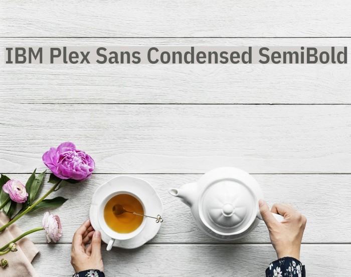 IBM Plex Sans Condensed SemiBold Font examples