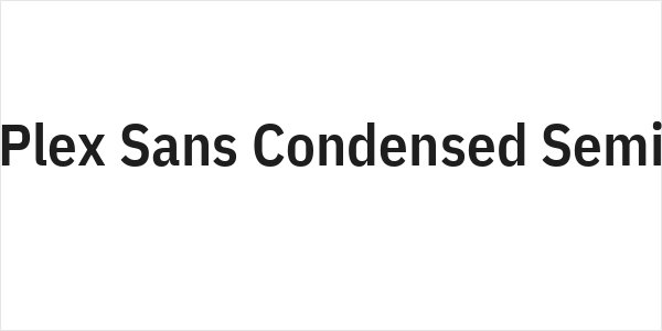 IBM Plex Sans Condensed SemiBold Logo