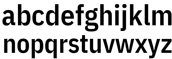 IBM Plex Sans Condensed SemiBold Font LOWERCASE