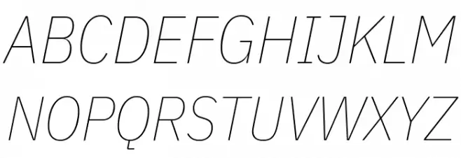 IBM Plex Sans Condensed Thin Italic