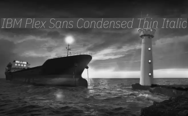 IBM Plex Sans Condensed Thin Italic examples