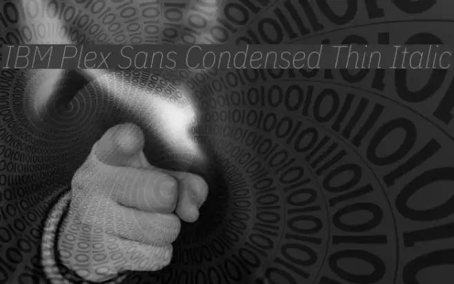 IBM Plex Sans Condensed Thin Italic examples