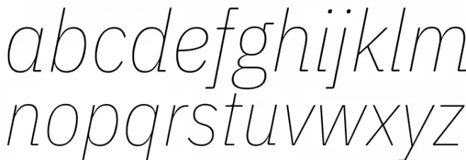 IBM Plex Sans Condensed Thin Italic
