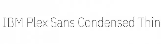 IBM Plex Sans Condensed Thin  font caratteri gratis