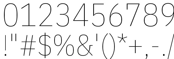 IBM Plex Sans Condensed Thin Font OTHER CHARS