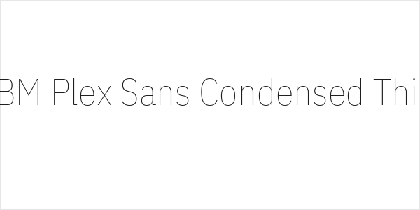 IBM Plex Sans Condensed Thin Logo