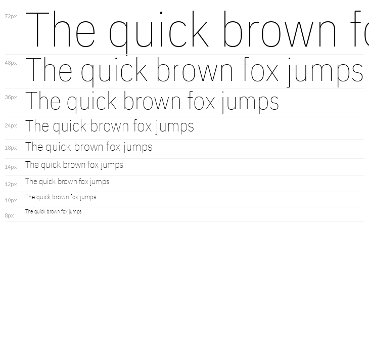 IBM Plex Sans Condensed Thin Waterfall