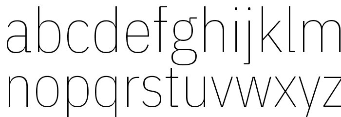 IBM Plex Sans Condensed Thin Font LOWERCASE