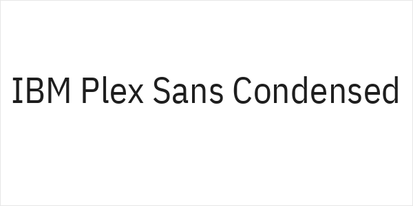 IBM Plex Sans Condensed Logo