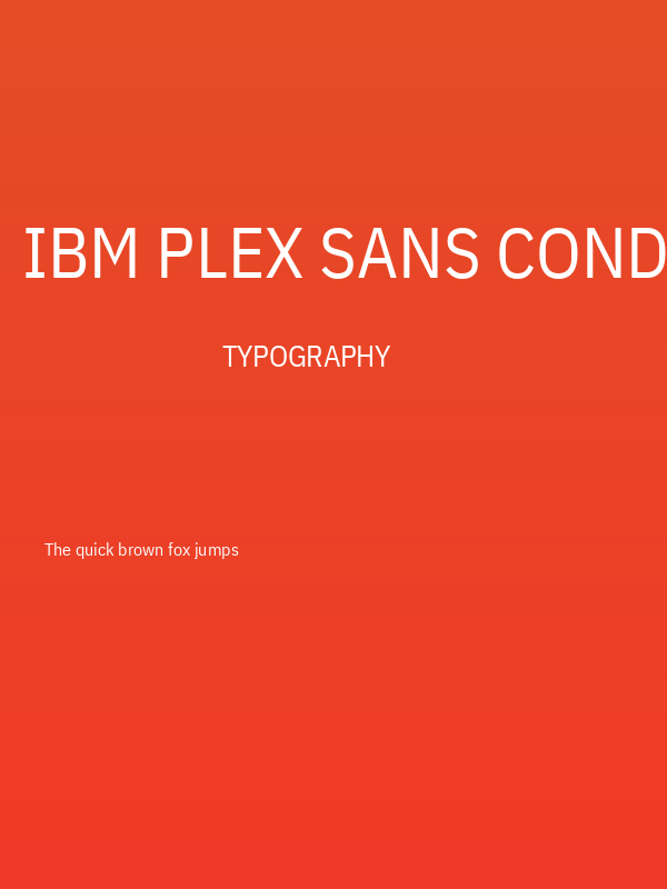 IBM Plex Sans Condensed Poster