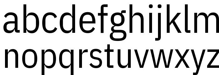 IBM Plex Sans Condensed Font LOWERCASE