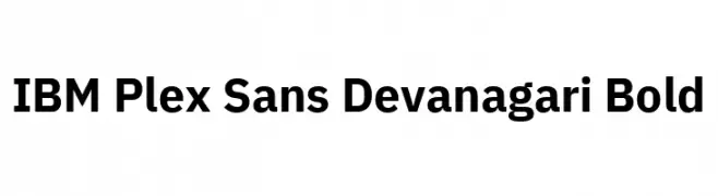 IBM Plex Sans Devanagari Bold Font