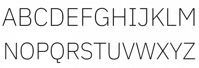 IBM Plex Sans Devanagari ExtraLight Font Litere mari