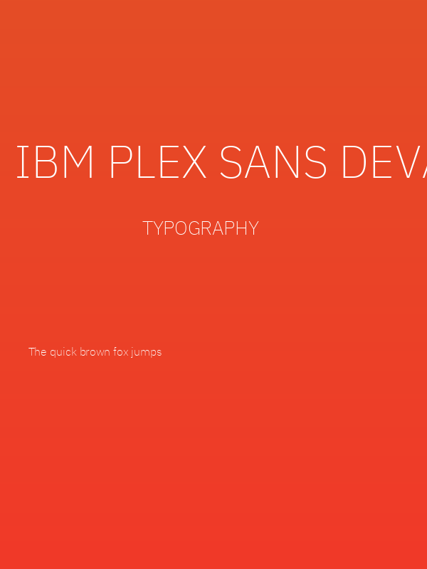 IBM Plex Sans Devanagari ExtraLight Poster