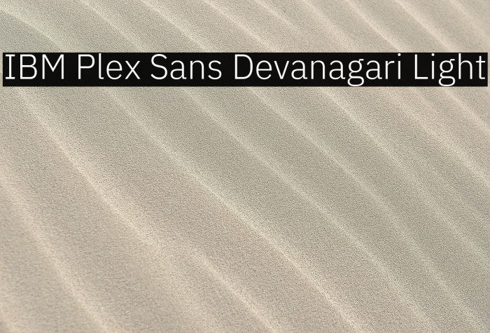IBM Plex Sans Devanagari Light Example 1