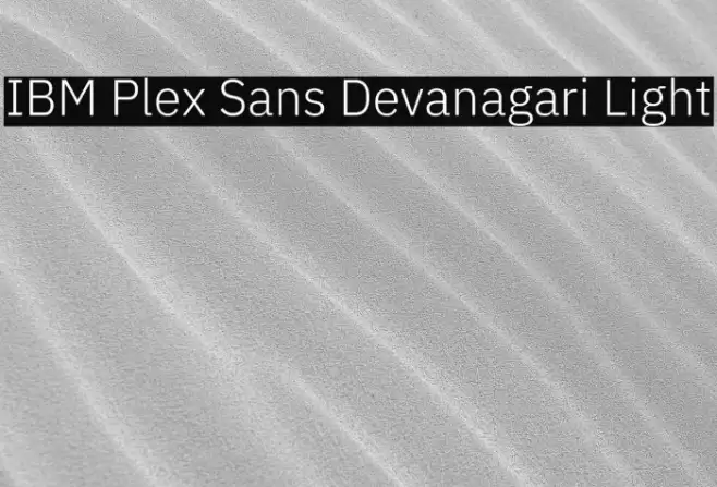 IBM Plex Sans Devanagari Light Font examples