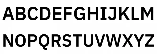 IBM Plex Sans Devanagari SemiBold Font Litere mari