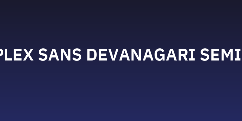 IBM Plex Sans Devanagari SemiBold Social Header