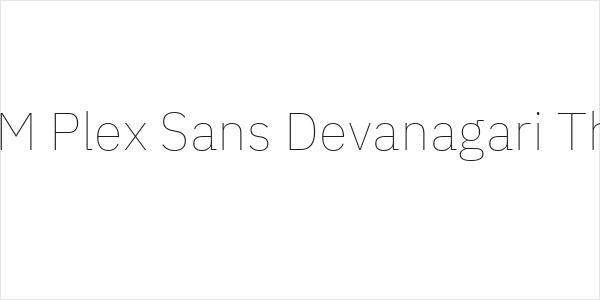 IBM Plex Sans Devanagari Thin Logo