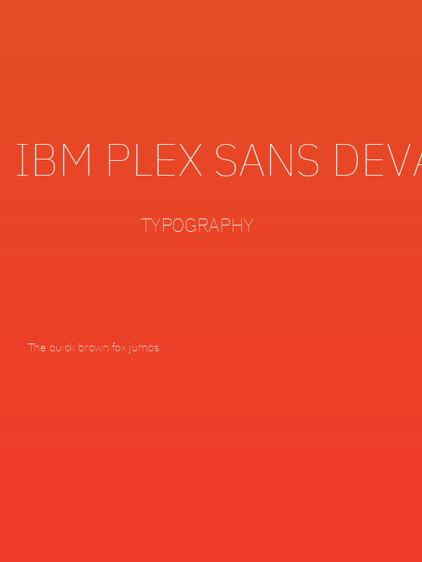 IBM Plex Sans Devanagari Thin Poster